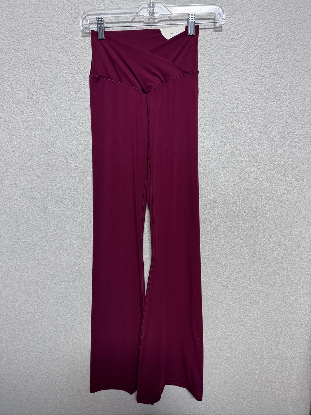 NWT Aerie 2 Piece Set Burgundy Women’s M High Rise Flare - Picture 9 of 11